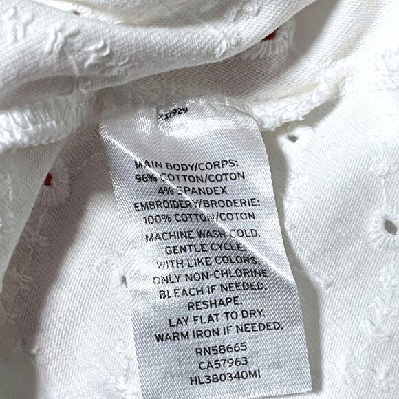 Hinge Strappy Eyelet Tank Top Womens Size Small White Lacy Peplum Coquette Cami - Picture 7 of 9